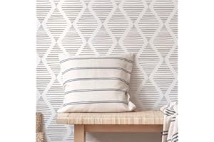SHYJSHYJ 14 Inch (2 Pack) Modern Stripe Geometric Line Wall Stencils for Painting Large Pattern on Wall, Wood, Furniture, Door, Reusable Template for Livingroom Bedroom Boho Painting Accent Wall Décor