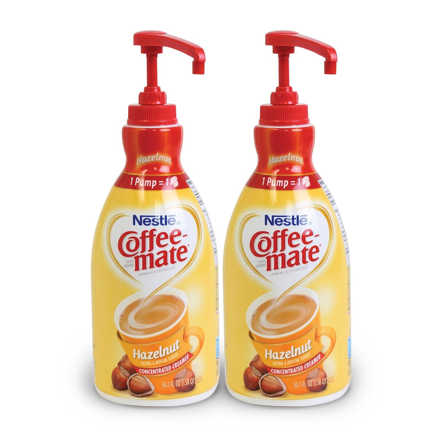 NESTLE COFFEEMATE Coffee Creamer, Hazelnut, 1.5L liquid pump bottle