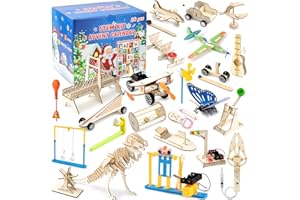 GULYMNA 24Pcs Christmas Advent Calendar 2024 Toy STEM Kit Countdown Advent Calendar Educational Science Kit Building Toys Surprise for Kids Boys Girls