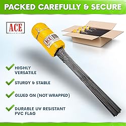 Yellow Marking Flags 100 Pack - 4x5x15 Inch Yellow