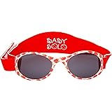 Baby Solo Original Baby Sunglasses Safe, Soft, & Adorable Durable Case Included (0-36 Months, Strawberry Patch Frame w/Solid 