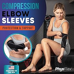 PhysFlex Elbow Brace 2 Pack for Tennis & Golfer's