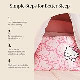 Kitsch Hello Kitty Satin Pillowcase with Zipper King 19x36 Pink Kitty Faces view 7