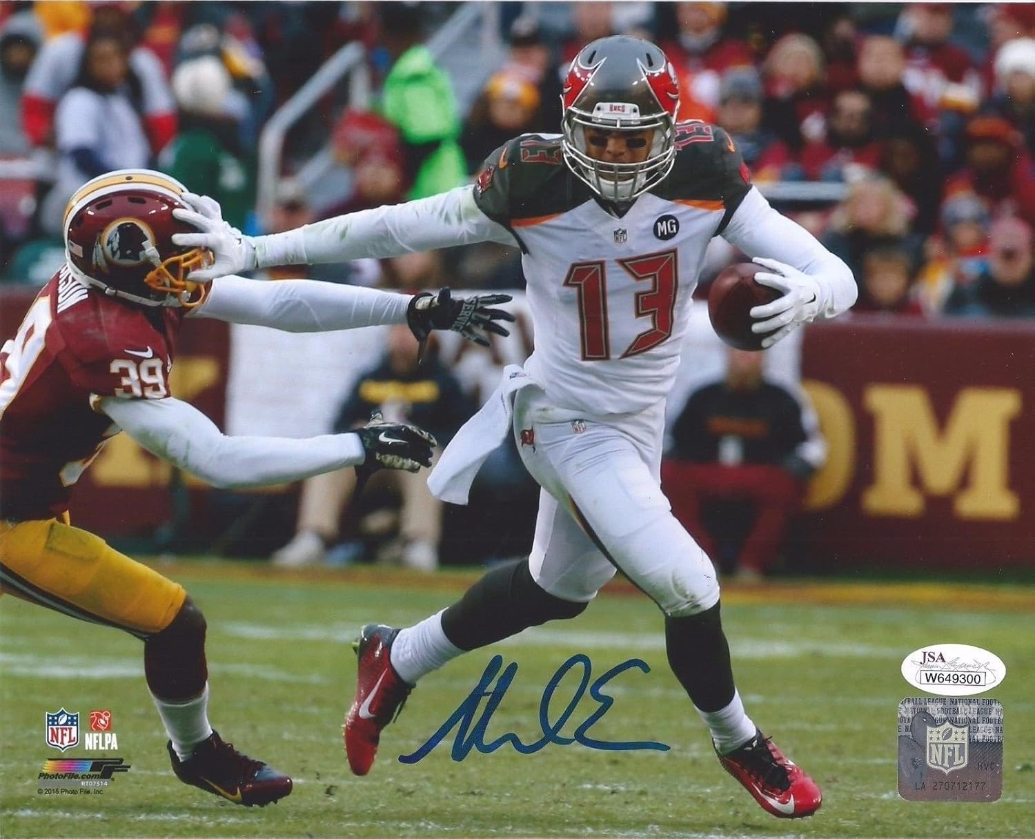 mike evans signed football