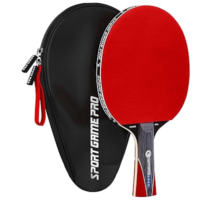 Ping Pong Paddle with Killer Spin + Case for Free - Professional Table Tennis Racket for Beginner and Advanced Players - Improve Your Ping Pong Skills with JT Ping Pong Paddle Set