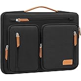 MOSISO 360 Protective Laptop Case 15.6 inch, 15-16 inch Laptop Sleeve Compatible with MacBook Pro 16, HP, Acer, Dell, Lenovo, ASUS, Side Open Carrying Computer Bag with 5 Accessory Pockets&Belt, Black