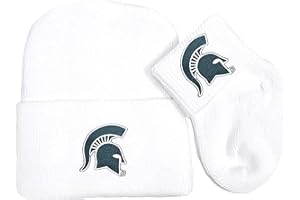 Future Tailgater Michigan State Spartans Newborn Baby Knit Cap and Socks Set