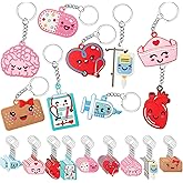 Henoyso 36 Pcs Nurse Keychain Gifts for Women Nursing Appreciation Gift Bulk for Nurse Day Medical Party Favors (Pretty Style)