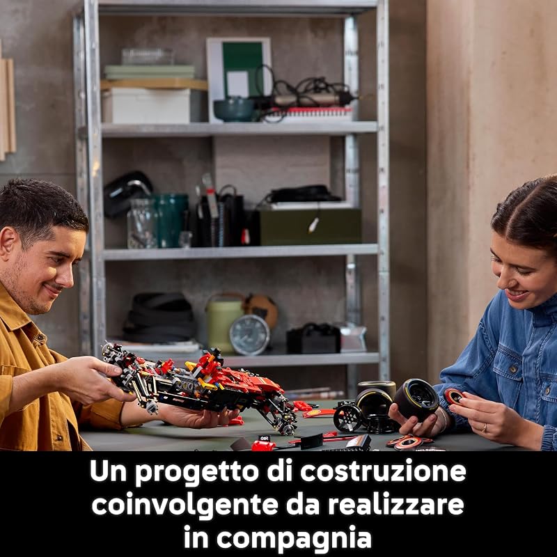 Technic Monoposto F1 Ferrari SF-24 - Modello di Auto Formula 1 da Collezione in Scala 1:8 con Motore V6, Cambio, Sterzo e DRS, Idea Regalo per Adulti, Uomo e Donna Fan Sport Motoristici 42207