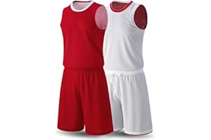 LIBERTY PRO 1 Set of Men's Reversible Basketball Jersey and Shorts, Double-Sided Custom Athletic Uniforms for Team Sports Practice