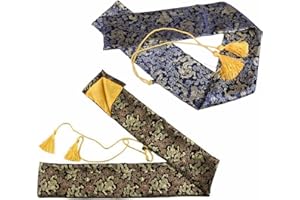 FLURSAILE 2pcs Sword Bag 51inch Synthetic Silk Katana Bag Sword Cover Carrying Case For Samurai Swords