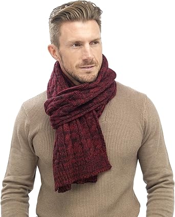 men's bobble hat and scarf set