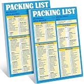 Eaasty 2 Pcs 120 Sheets Travel Packing List 6 x 9 Packing List Checklist Notepad Cruise Checklist Essentials Note Pad for Hiking Camping Beach Vacations Gifts