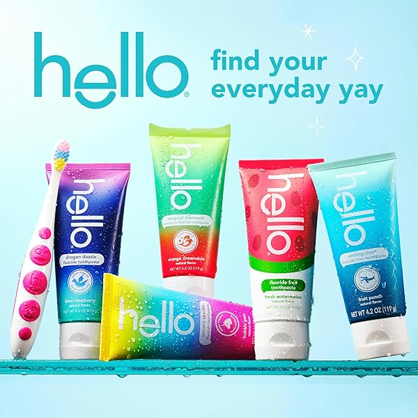 HELLO UNICORN SPARKLE KIDS TOOTHPASTE WITH FLUORIDE, BUBBLE GUM TOOTHPASTE, 4.2 OZ TUBE (PACK OF 3)