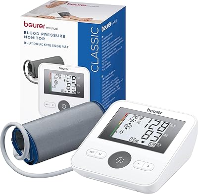 Beurer BM 27 Oberarm-Blutdruckmessgerät mit Manschettensitzkontrolle, klinisch validiert, Manschette für 22-42 cm, Risikoindikator, Arrhythmie-Erkennung, Datenübertragung zu Apple Health und co.