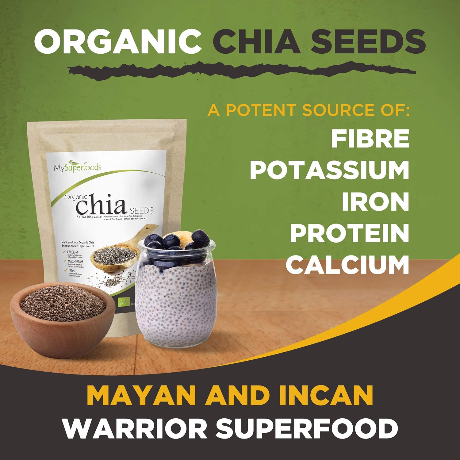 MySuperfoods Organic Chia Seeds 1kg, Natural Source of Omega-3 & Protein, 1 kg (Pack of 1) - Image 5