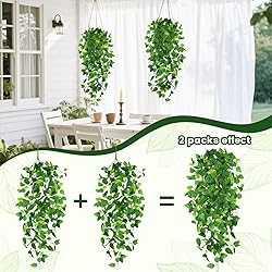 DomeStar 4PCS Fake Hanging Plants, Artificial Ivy
