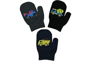 N'Ice Caps Kids Magic Stretch Gloves Mitten 3 Pairs Toddler Boys Girls Winter