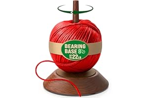 BARVA Portable Chunky Yarn Holder 22 Lb | Smooth Bearing Spinner & Big Rubber Anti Slip Pads for Stability | European Wood Crochet Accessories | Compact Fiber Pro Tools | Top Crafts & Gifts for Women