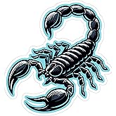 Scorpion Sticker 4 Inch Arachnid Desert Predator Venomous - Waterproof Animal Vinyl Decal for Laptop Water Bottle Car Tumbler - Durable Aesthetic Long-Lasting Stickers for Adults ID44990