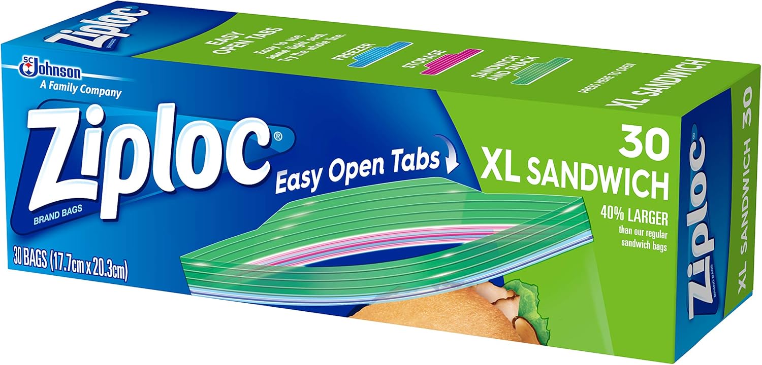 Ziploc XL Sandwich Bag, 30 count Health & Personal Care