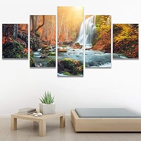 SIGNWIN 5 Panel Canvas Wall Art Modern Art...