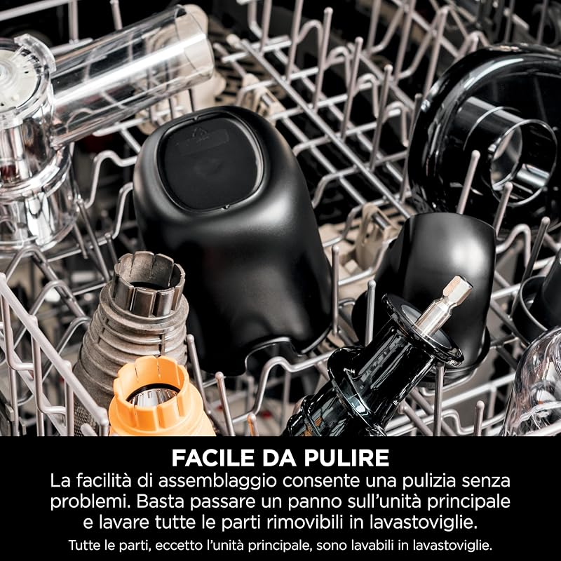 Cold Press, Estrattore di Succo, Caraffa da 700ml, Grigio JC151EU