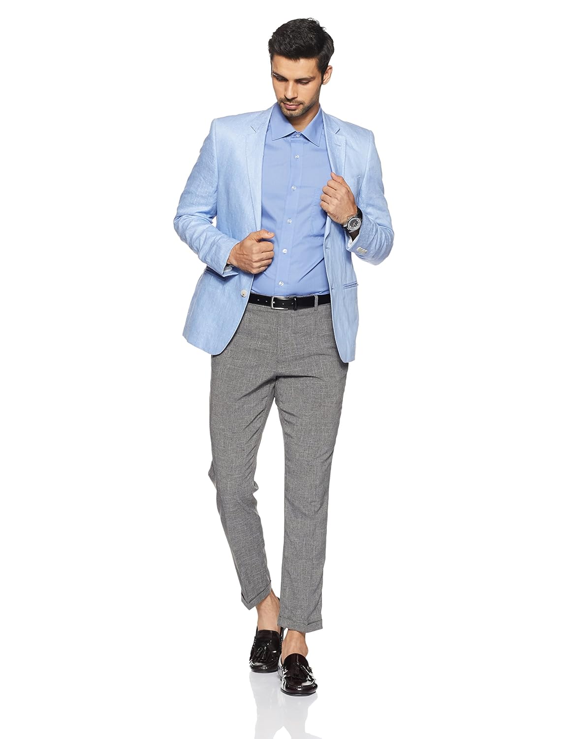 arrow men's solid regular fit cotton formal shirt