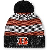 FOCO NFL Womens NFL Team Logo Metallic Knit Pom Beanie Hat