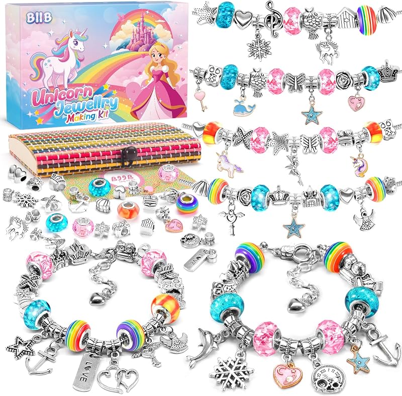 BIIB Unicorn Gifts Bracelet Making Kit for Girls Jewelry Craft Set