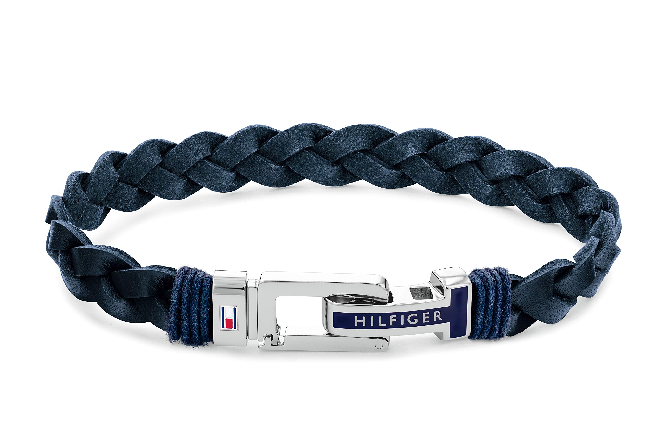 Tommy Hilfiger Jewelry Men's Braided Leather Bracelet Blue - 2790308