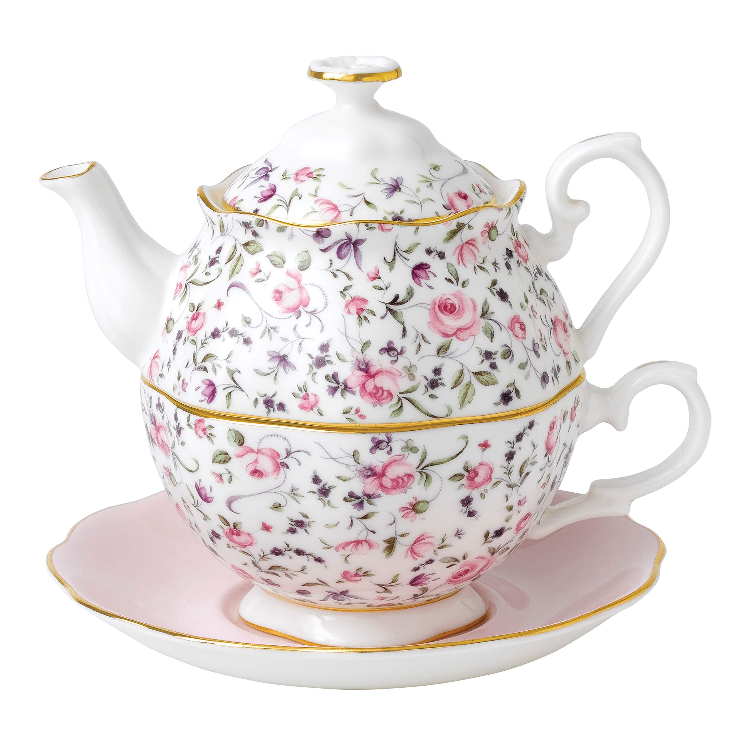 Royal Albert Modern Vintage Tea for One, Rose Confetti