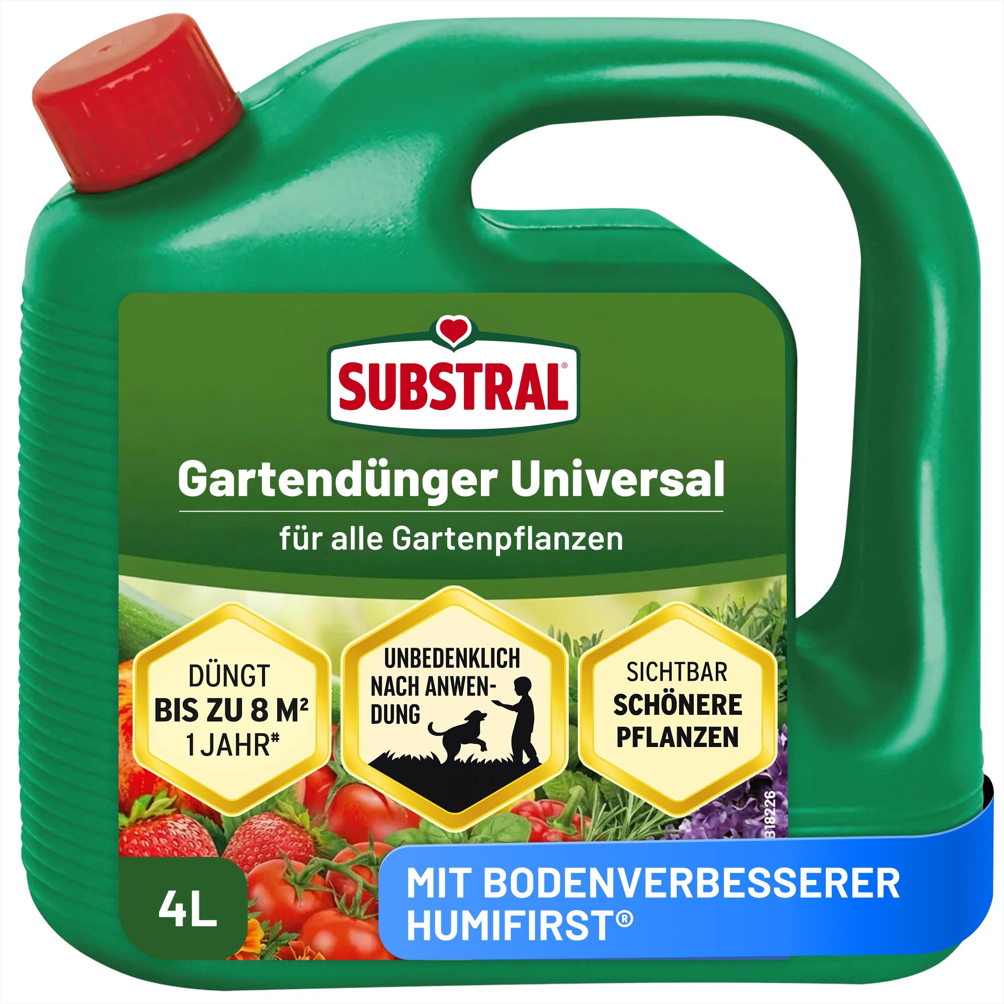 Substral Universal Flüssigdünger, 4L - Stärkt Pflanzenwachstum & Blütenbildung, mit Humifirst für alle Gartenpflanzen