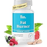 Fat Burner with GLP‑1 Support – Raspberry Ketones, Green Tea & Kelp – Metabolism & Appetite Support for Women & Men – 30 Capsules