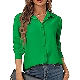 hearain Women's Button Down Shirts Long Sleeve Basic Classic Soft Shirt Collared Fashion Dressy Casual Blouses