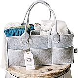 Baby Diaper Caddy Organizer with Handle I Diaper Organizer for Changing Table and Traveling - Baby Organizer Portable Caddy C