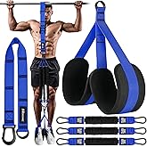 HOXWC Pull Up Assistance Bands, Adjustable Heavy Duty Resistance Band for Pull Up, 3 Pull Up Bands, Comfortable Fabric Feet/Knee Rest, Assistance Bands for Pull-Up, Home Fitness, Body Stretching