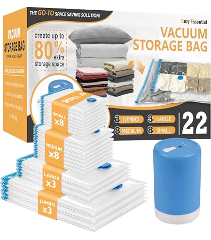 Amazon.com: Cozy Essential Travel Vacuum Storage Bags with  display picture 1
