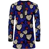 African Mens Shirt Traditional Long Sleeve Dashiki Print Cotton Wax Cloth Top