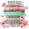 Akkermansia Probiotics Gummies with Prebiotics Fiber, 300 Billion AFU Akkermansia Muciniphila, with Polyphenol Fruits, Resistant Starch, Vitamin A D3 B2 for Metabolism, Digestive & Gut Health, 1Pack