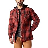 Dickies Mens Water Repellent Flannel Hooded Shirt Jacket
