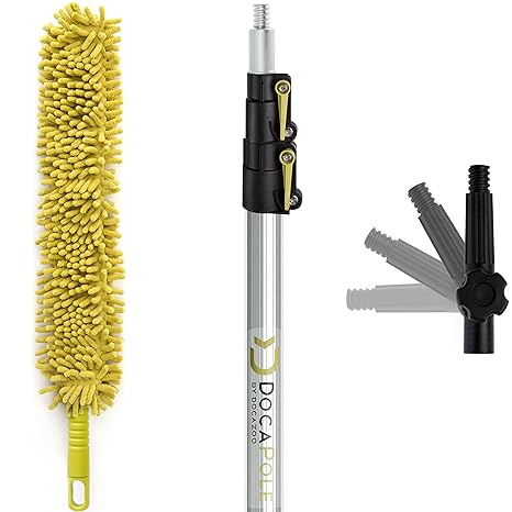 Home Kitchen Docapole 20 Foot High Reach Dusting Kit With 5 12