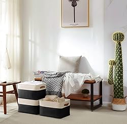 DECOMOMO Storage Bins | Fabric Storage Basket for