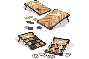 EASTPOINT SPORTS EastPoint 3-in-1 Bean Bag Toss, Tic Tac Toss, Ring Toss Game Set