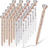 Yexiya 24 Pcs Bridal Shower Gifts for Guests Diamond Pens Rose Golden Crystal Ballpoint Bling Happily Ever After Pens for Wedding Bridal Shower Bridesmaid Women Girls Gift Office Favors
