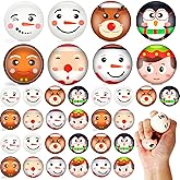 40 PCS Christmas Stress Balls,Christmas Bouncy Squeeze Balls,Foam PU Stress Relief Toys for Girls,Boys,Christmas Party Favors,Goodie Bag Fillers,Stocking Stuffers Gifts