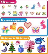 Ophy Fuse Beads Kit 15000pcs 5mm Beads 20 Colors 16 Patterns 6 Pegboards view 3