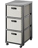 ts-ideen Landhaus Kommode Maritim Schrank Flur Badregal in Grau Weiß