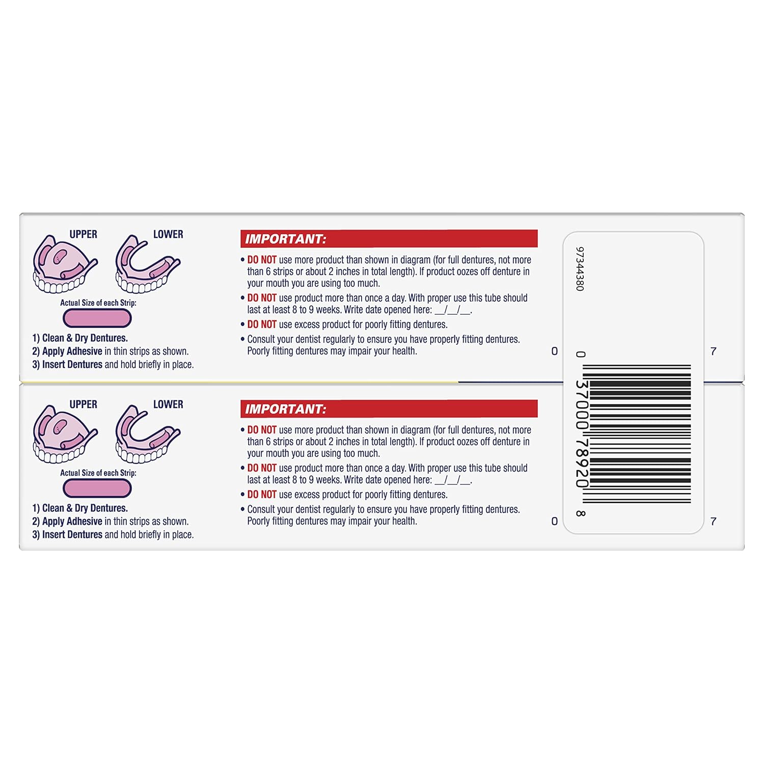 Fixodent Ultra Max Hold Denture Adhesive, 2.2 Ounce, Pack of 2: Beauty