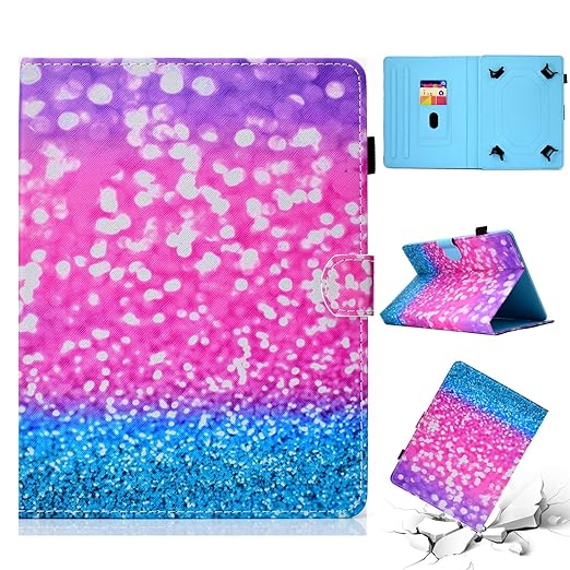 YKTO Universal 9 inch Tablet Case PU Leather Stand Cover Closure Wallet Case [Cards